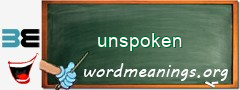 WordMeaning blackboard for unspoken